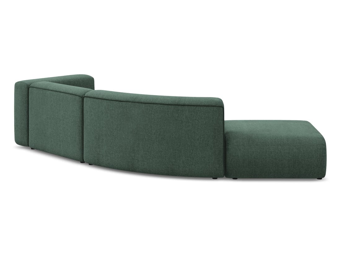 Makamii Canapea Modulara, 4 locuri, Taburet Inclus, Tapitata cu Stofa, Ekahi 4SOL-2, l335xA166xH70 cm