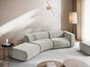 Makamii Canapea Modulara, 4 locuri, Taburet Inclus, Tapitata cu Stofa, Ekahi 4SOL-2, l335xA166xH70 cm