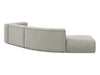 Makamii Canapea Modulara, 4 locuri, Taburet Inclus, Tapitata cu Stofa, Ekahi 4SOL-2, l335xA166xH70 cm