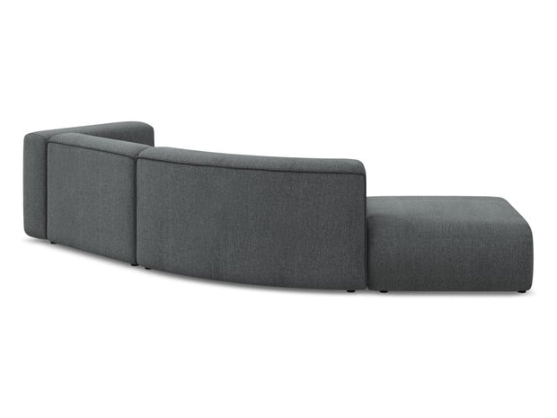 Makamii Canapea Modulara, 4 locuri, Taburet Inclus, Tapitata cu Stofa, Ekahi 4SOL-2, l335xA166xH70 cm