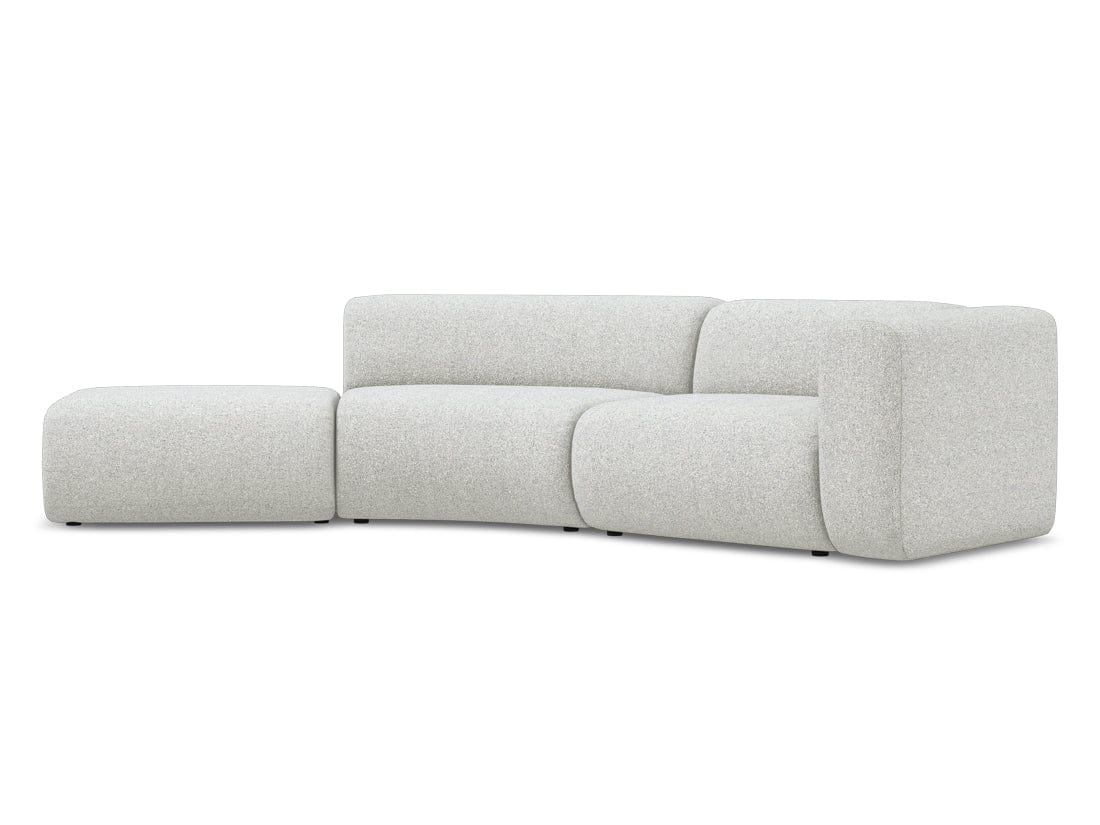 Makamii Canapea Modulara, 4 locuri, Taburet Inclus, Tapitata cu Stofa, Ekahi 4SOL-20, l335xA166xH70 cm