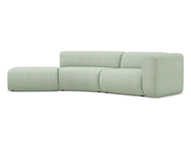 Makamii Canapea Modulara, 4 locuri, Taburet Inclus, Tapitata cu Stofa, Ekahi 4SOL-20, l335xA166xH70 cm