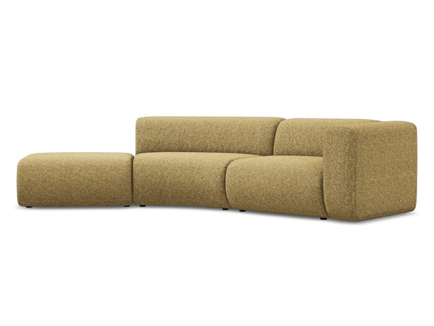 Makamii Canapea Modulara, 4 locuri, Taburet Inclus, Tapitata cu Stofa, Ekahi 4SOL-20, l335xA166xH70 cm