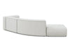 Makamii Canapea Modulara, 4 locuri, Taburet Inclus, Tapitata cu Stofa, Ekahi 4SOL-20, l335xA166xH70 cm