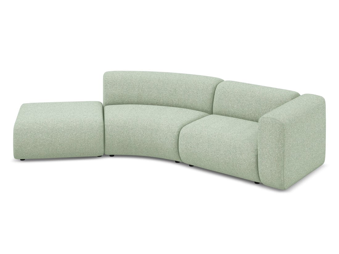 Makamii Canapea Modulara, 4 locuri, Taburet Inclus, Tapitata cu Stofa, Ekahi 4SOL-20, l335xA166xH70 cm