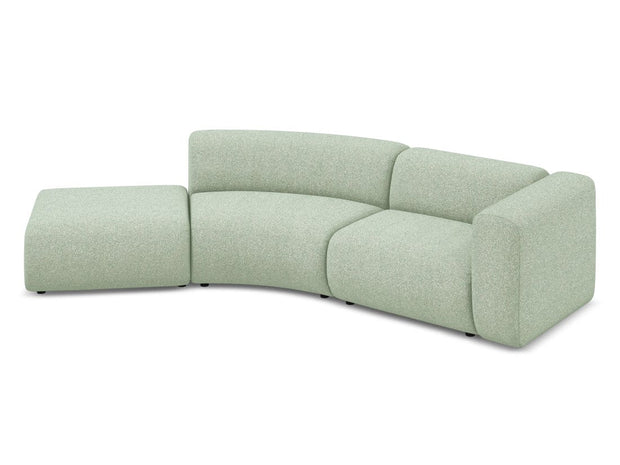 Makamii Canapea Modulara, 4 locuri, Taburet Inclus, Tapitata cu Stofa, Ekahi 4SOL-20, l335xA166xH70 cm