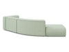 Makamii Canapea Modulara, 4 locuri, Taburet Inclus, Tapitata cu Stofa, Ekahi 4SOL-20, l335xA166xH70 cm