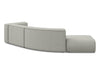 Makamii Canapea Modulara, 4 locuri, Taburet Inclus, Tapitata cu Stofa, Ekahi 4SOL-20, l335xA166xH70 cm