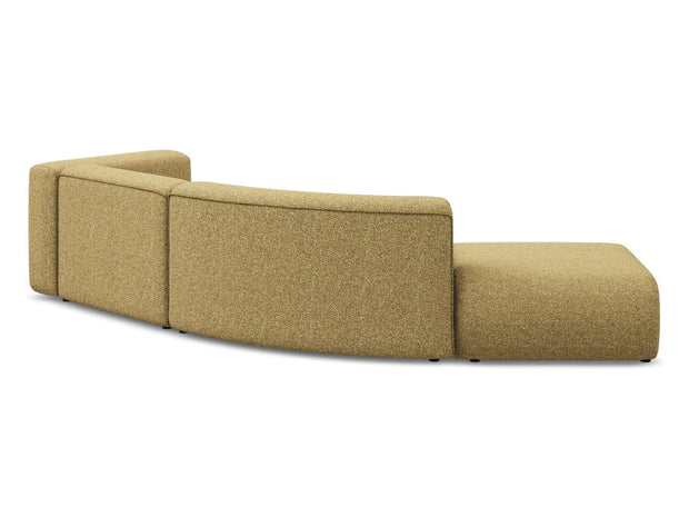 Makamii Canapea Modulara, 4 locuri, Taburet Inclus, Tapitata cu Stofa, Ekahi 4SOL-20, l335xA166xH70 cm