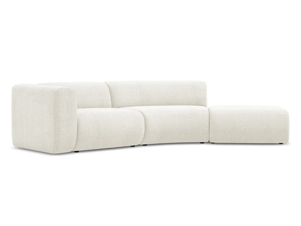 Makamii Canapea Modulara, 4 locuri, Taburet Inclus, Tapitata cu Stofa, Ekahi 4SOR-2, l335xA166xH70 cm