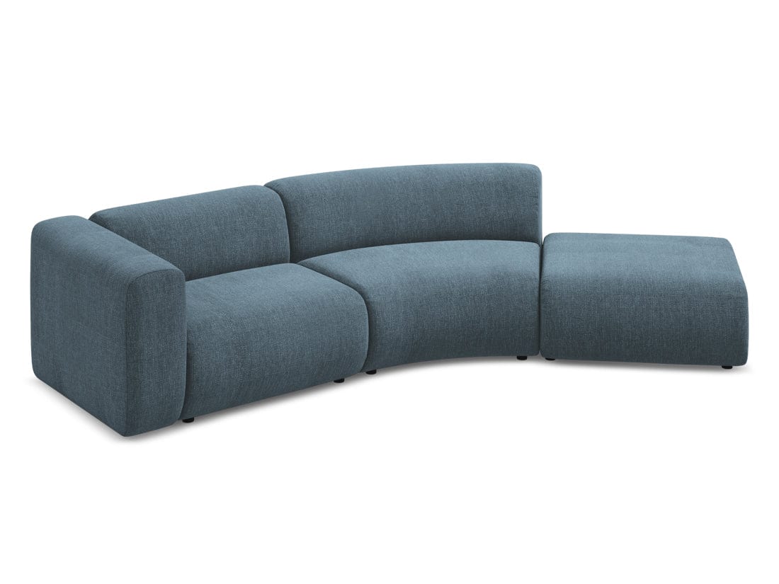 Makamii Canapea Modulara, 4 locuri, Taburet Inclus, Tapitata cu Stofa, Ekahi 4SOR-2, l335xA166xH70 cm