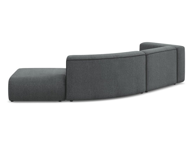 Makamii Canapea Modulara, 4 locuri, Taburet Inclus, Tapitata cu Stofa, Ekahi 4SOR-2, l335xA166xH70 cm