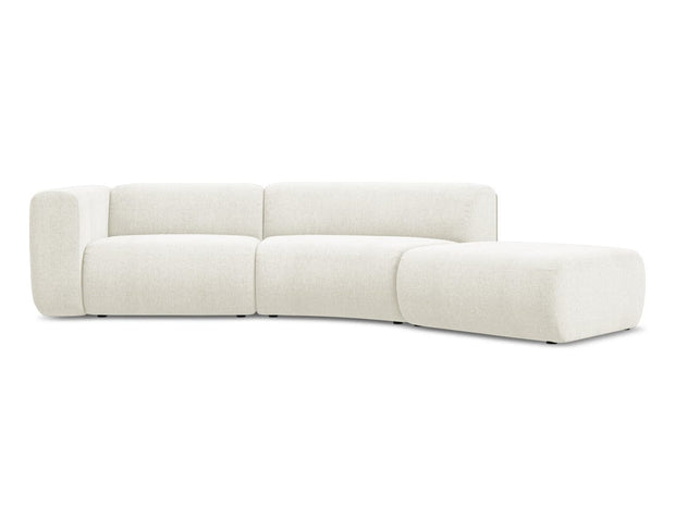 Makamii Canapea Modulara, 4 locuri, Taburet Inclus, Tapitata cu Stofa, Ekahi 4SOR-2, l335xA166xH70 cm