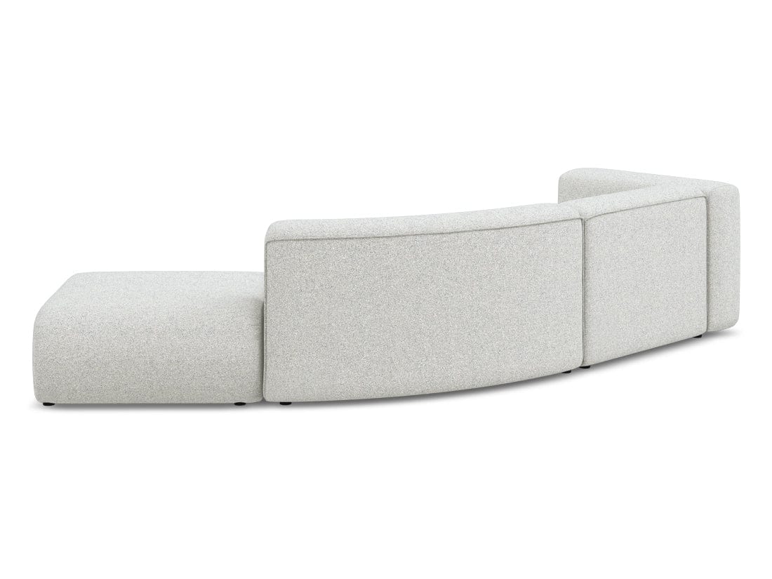 Makamii Canapea Modulara, 4 locuri, Taburet Inclus, Tapitata cu Stofa, Ekahi 4SOR-20, l335xA166xH70 cm