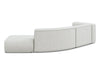 Makamii Canapea Modulara, 4 locuri, Taburet Inclus, Tapitata cu Stofa, Ekahi 4SOR-20, l335xA166xH70 cm