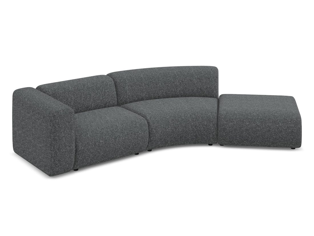 Makamii Canapea Modulara, 4 locuri, Taburet Inclus, Tapitata cu Stofa, Ekahi 4SOR-20, l335xA166xH70 cm