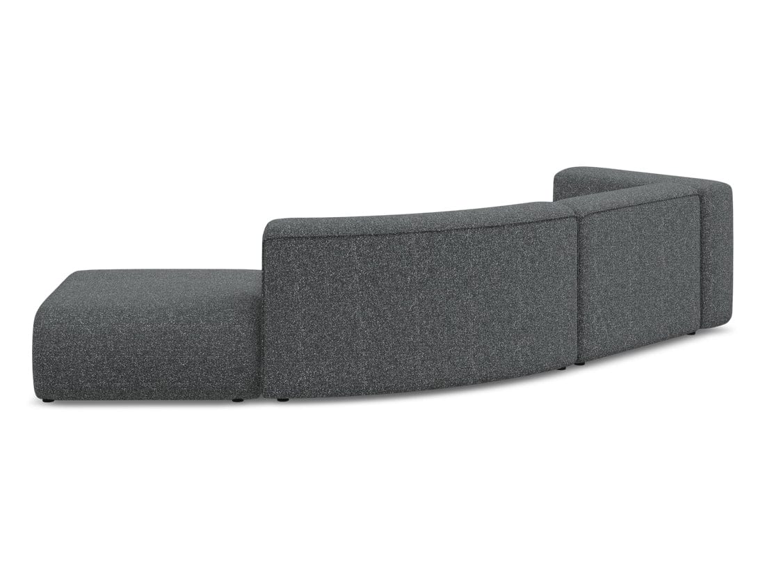 Makamii Canapea Modulara, 4 locuri, Taburet Inclus, Tapitata cu Stofa, Ekahi 4SOR-20, l335xA166xH70 cm