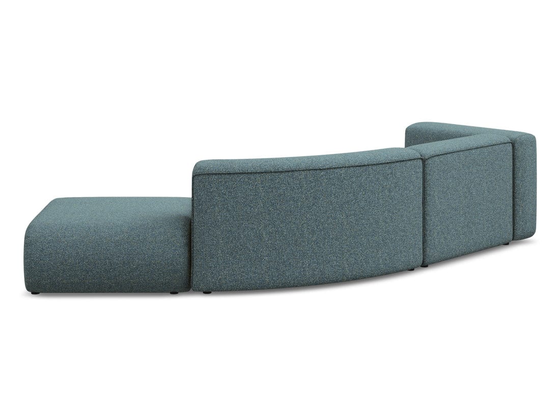Makamii Canapea Modulara, 4 locuri, Taburet Inclus, Tapitata cu Stofa, Ekahi 4SOR-20, l335xA166xH70 cm