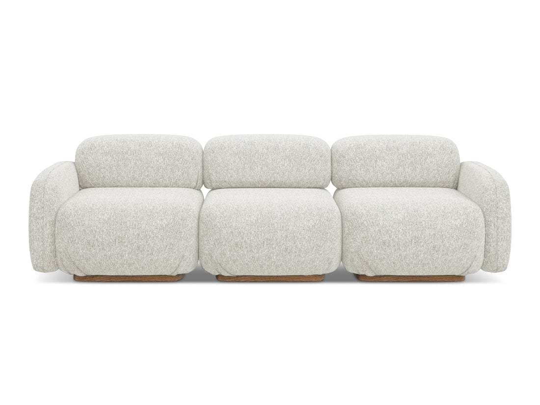 Makamii Canapea Modulara, 4 locuri, Tapitata cu Stofa, Ailani 4S-C1 Bej Deschis / Natural, l270xA95xH73 cm