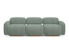 Makamii Canapea Modulara, 4 locuri, Tapitata cu Stofa, Ailani 4S-C10 Verde Deschis / Natural, l270xA95xH73 cm