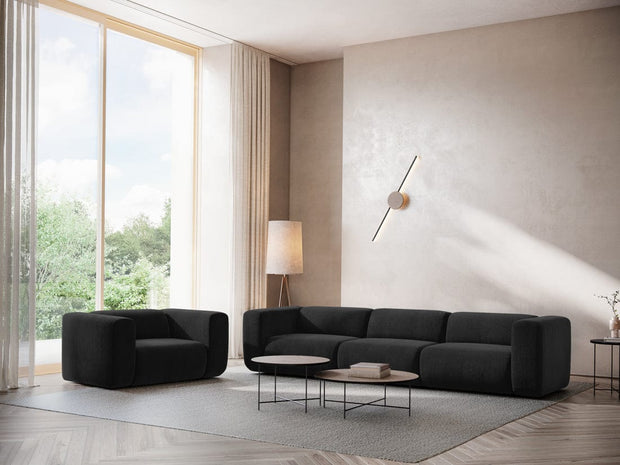 Makamii Canapea Modulara, 4 locuri, Tapitata cu Stofa, Ekahi 4S-2, l319xA89xH70 cm