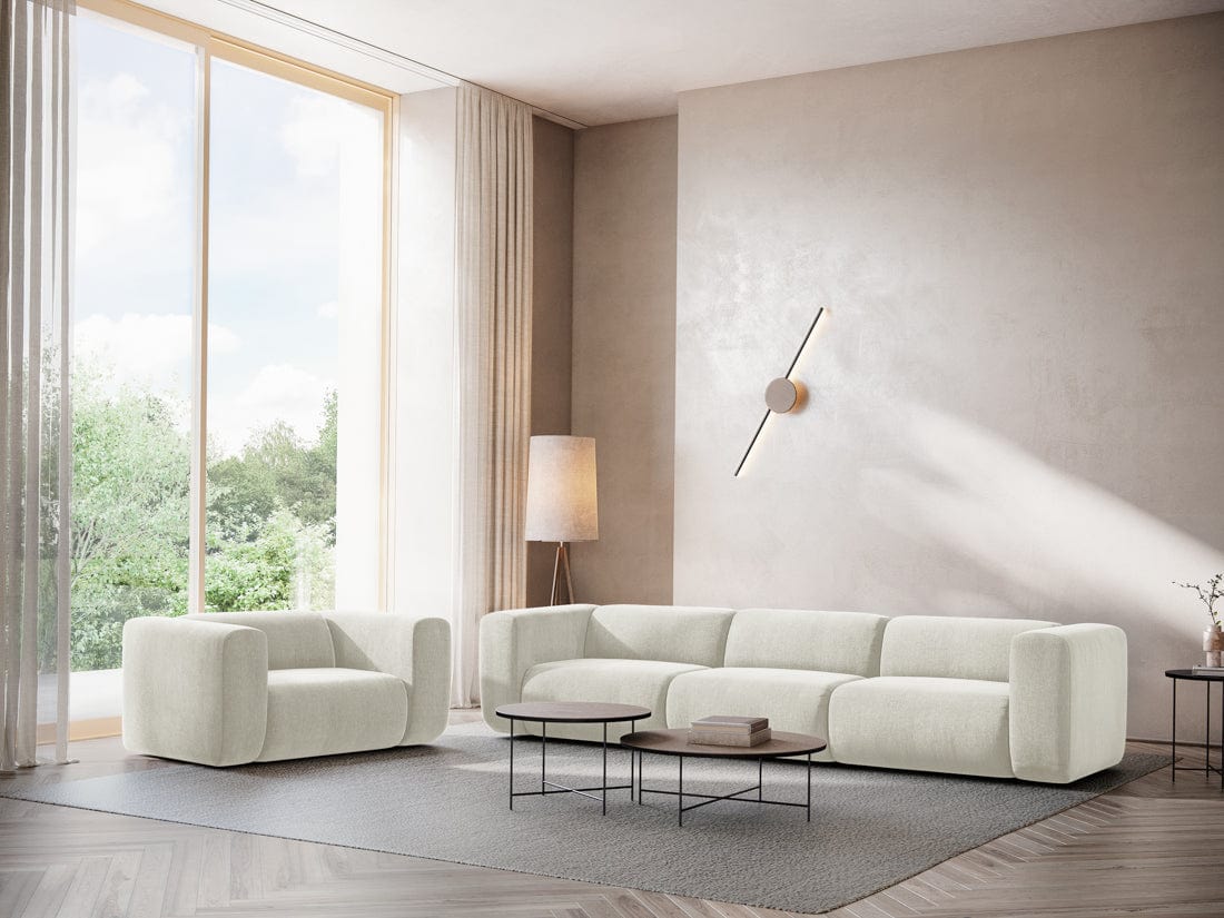 Makamii Canapea Modulara, 4 locuri, Tapitata cu Stofa, Ekahi 4S-2, l319xA89xH70 cm