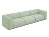 Makamii Canapea Modulara, 4 locuri, Tapitata cu Stofa, Ekahi 4S-20, l319xA89xH70 cm