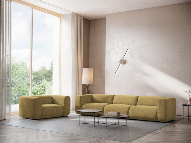 Makamii Canapea Modulara, 4 locuri, Tapitata cu Stofa, Ekahi 4S-20, l319xA89xH70 cm