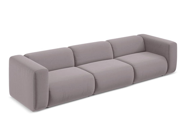 Makamii Canapea Modulara, 4 locuri, Tapitata cu Stofa, Ekahi Velvet 4S-3, l319xA89xH70 cm