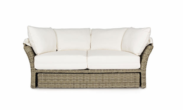 Canapea modulara cu baldachin pentru gradina / terasa, din aluminiu si fibre sintetice, cu perne detasabile, 2 locuri, Lesly Ivoir / Natural, l200xA104-176xH168 cm (2)