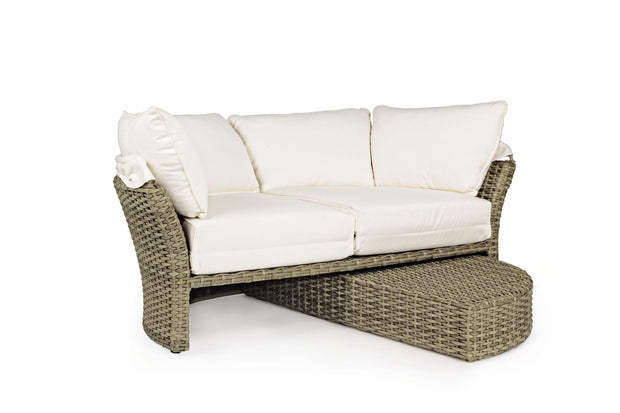 Canapea modulara cu baldachin pentru gradina / terasa, din aluminiu si fibre sintetice, cu perne detasabile, 2 locuri, Lesly Ivoir / Natural, l200xA104-176xH168 cm (10)