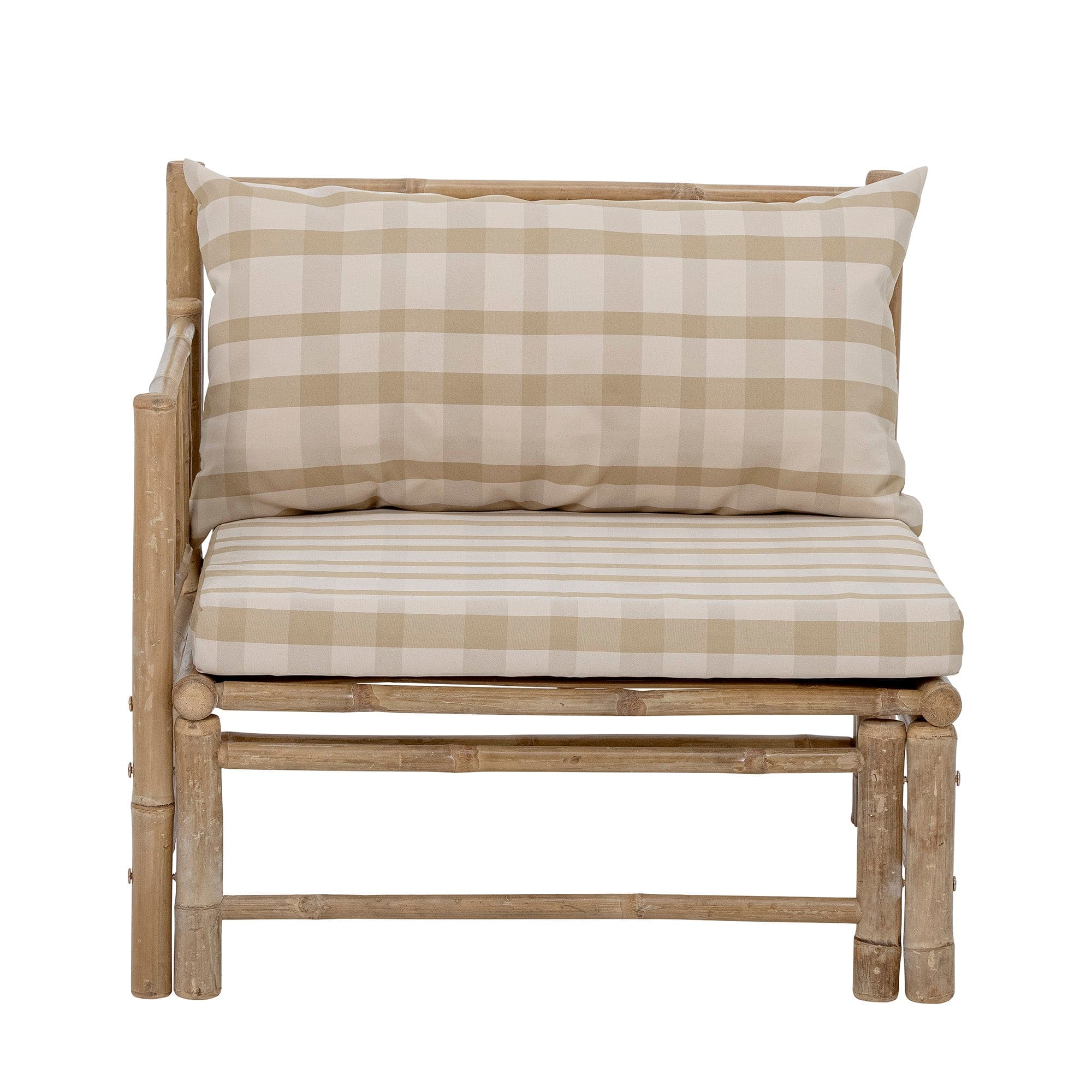 Bloomingville Canapea Modulara pentru gradina / terasa, din bambus, Korfu Left Natural, l77xA76xH70 cm