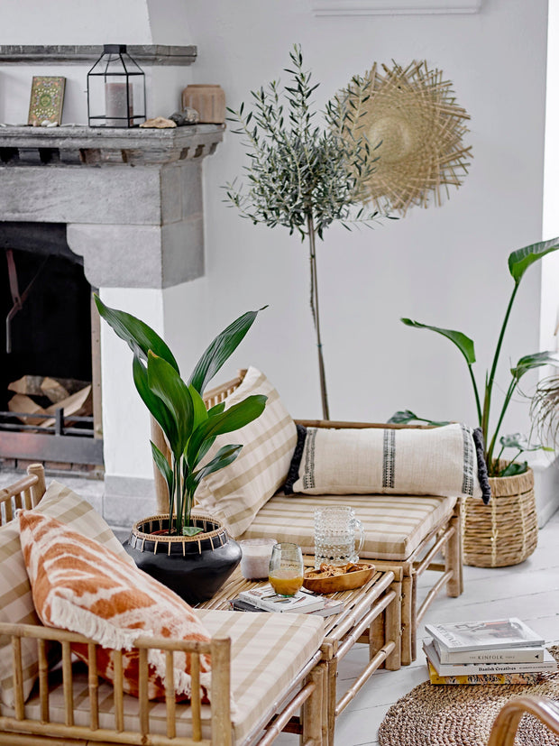 Bloomingville Canapea Modulara pentru gradina / terasa, din bambus, Korfu Left Natural, l77xA76xH70 cm