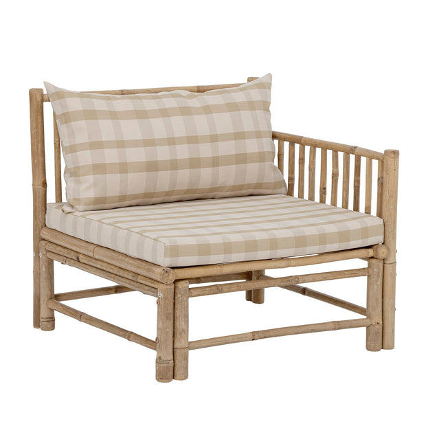 Bloomingville Canapea Modulara pentru gradina / terasa, din bambus, Korfu Right Natural, l77xA76xH70 cm
