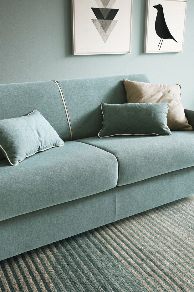 LeComfort Canapea Noxar Bonnie 847/370 Extensibila cu Benzi Elastice si Spuma Poliuretanica, 3 Locuri, Suprafata de Dormit 199x160 cm, tapitata cu Stofa, cu Spatiu de Depozitare, l198xA97xH88 cm