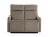 Canapea Recliner, 2 locuri, tapitata cu stofa, Travis 2 Velvet Bej / Negru, l127xA86xH102 cm (2)