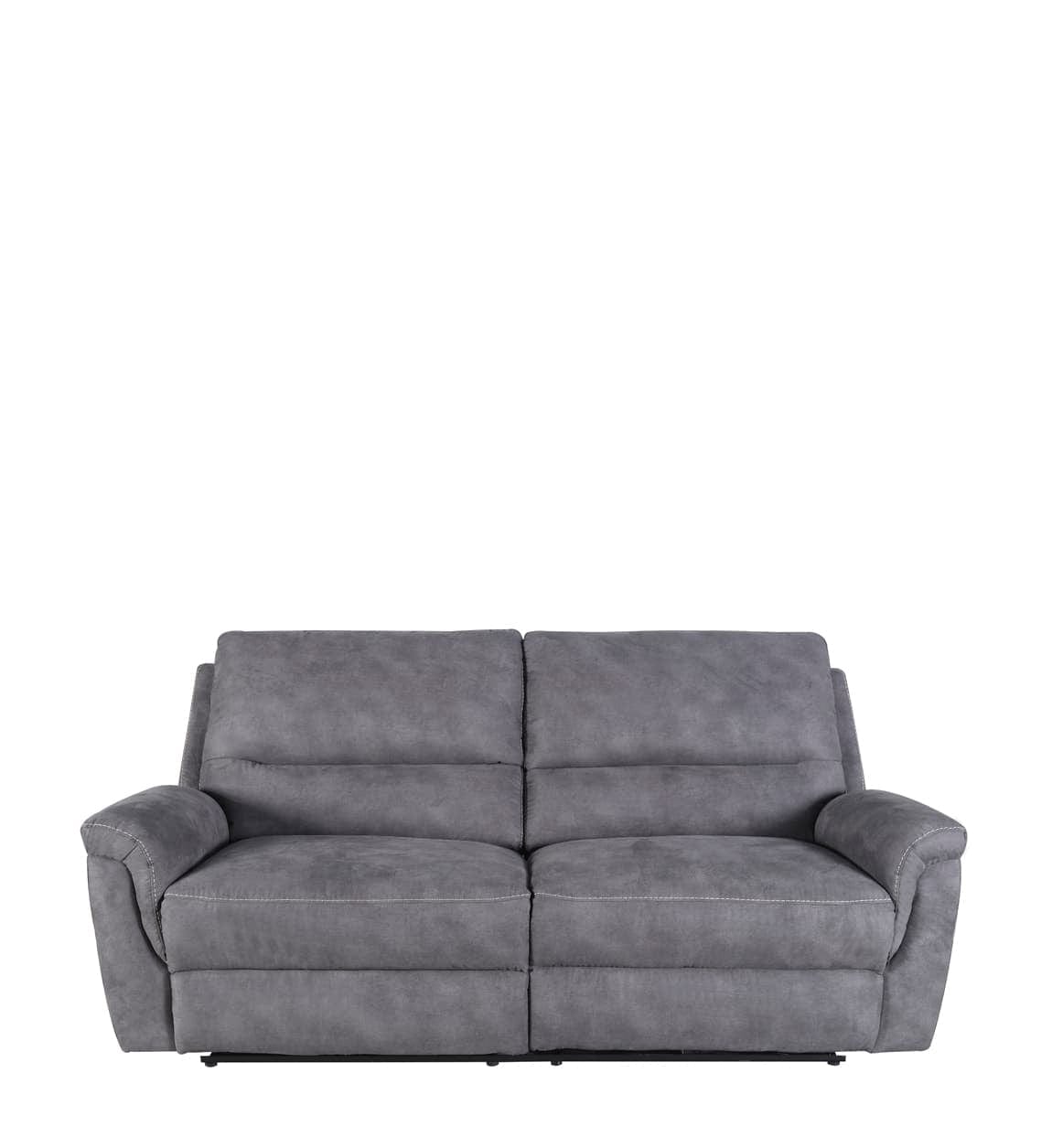 Moycor Canapea Recliner cu mecanism electric, tapitata cu stofa, 3 locuri Basil Gri, l208xA93xH100 cm