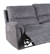 Moycor Canapea Recliner cu mecanism electric, tapitata cu stofa, 3 locuri Basil Gri, l208xA93xH100 cm
