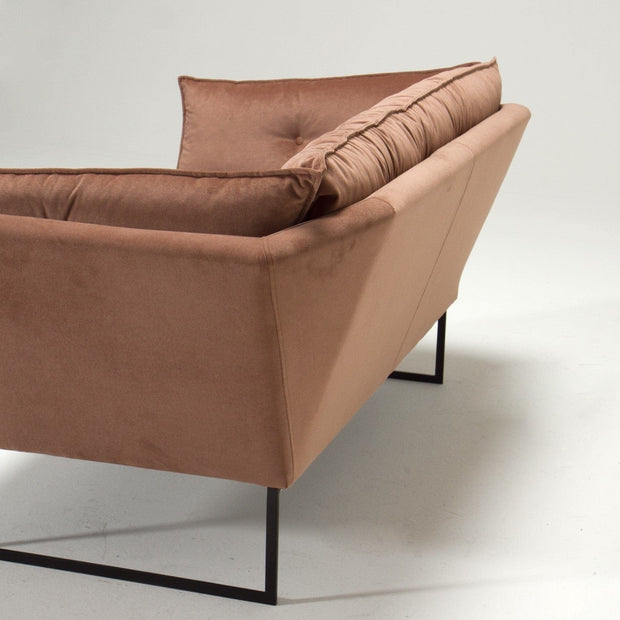 Asir Canapea Rely Caramiziu Fixa, cu Spuma Poliuretanica, 2 Locuri, tapitata cu stofa, Perne Incluse, l175xA88xH80 cm