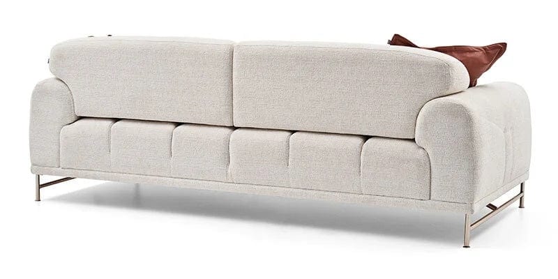Dogtas Canapea tapitata cu stofa, 3 locuri, cu functie sleep pentru 1 persoana, Brita Bej, l234xA98xH83 cm