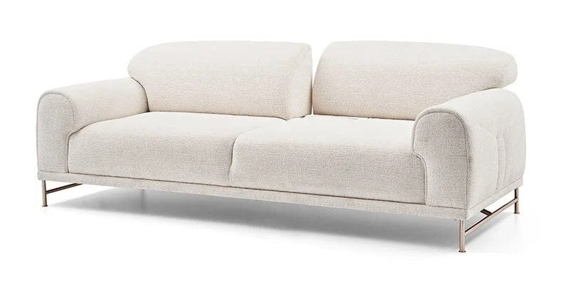Dogtas Canapea tapitata cu stofa, 3 locuri, cu functie sleep pentru 1 persoana, Brita Bej, l234xA98xH83 cm