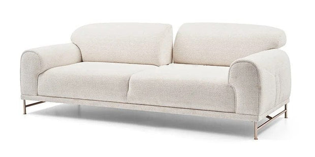 Dogtas Canapea tapitata cu stofa, 3 locuri, cu functie sleep pentru 1 persoana, Brita Bej, l234xA98xH83 cm