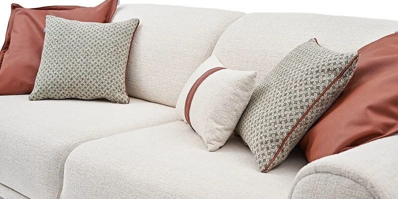 Dogtas Canapea tapitata cu stofa, 3 locuri, cu functie sleep pentru 1 persoana, Brita Bej, l234xA98xH83 cm