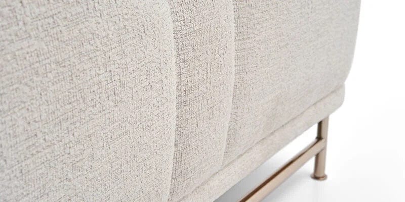 Dogtas Canapea tapitata cu stofa, 3 locuri, cu functie sleep pentru 1 persoana, Brita Bej, l234xA98xH83 cm