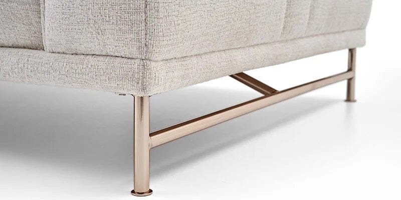 Dogtas Canapea tapitata cu stofa, 3 locuri, cu functie sleep pentru 1 persoana, Brita Bej, l234xA98xH83 cm
