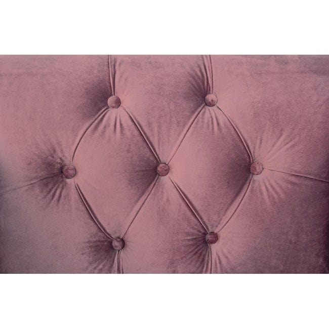 Canapea fixa tapitata cu stofa, 3 locuri Blossom Antique Roz, l193xA82xH78 cm (3)