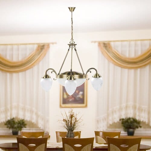 RabaLux Candelabru Annabella 8633 Bronz / Alb