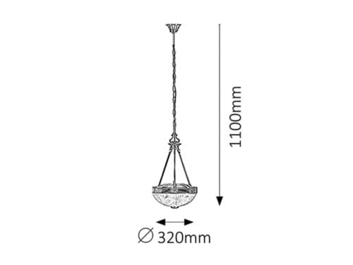 RabaLux Candelabru Annabella 8637 Bronz / Alb