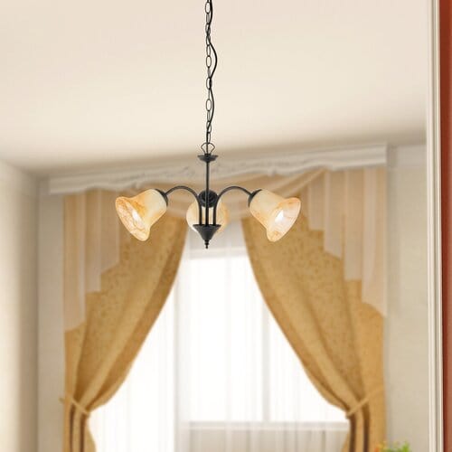 RabaLux Candelabru Colette 7367 Negru / Maro