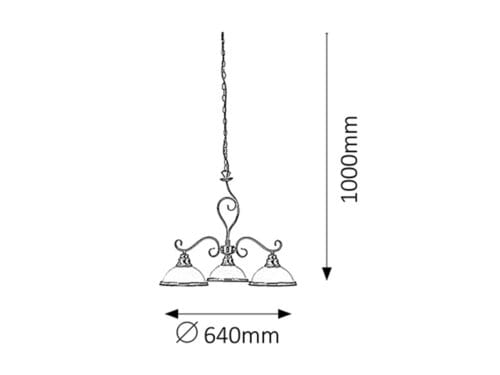 RabaLux Candelabru Elisett 2753 Bronz